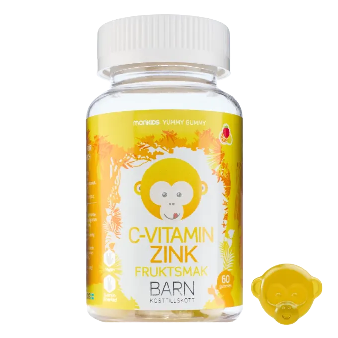 Monkids C-vitamin + Zink Fruktsmak 60 st Monkids