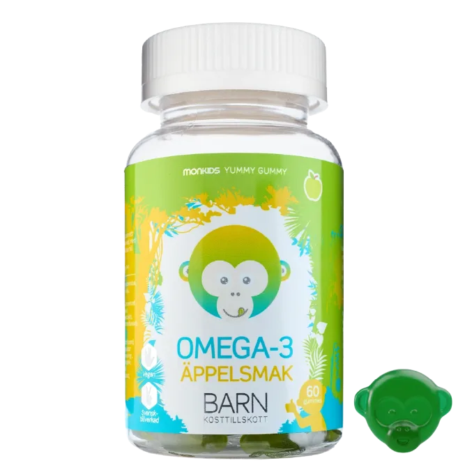 Monkids Omega-3 Barn Äpple 60 st Monkids