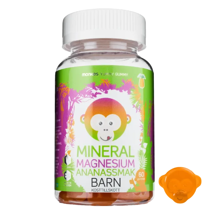 Monkids Mineral Magnesium Barn Ananas 60 st Monkids