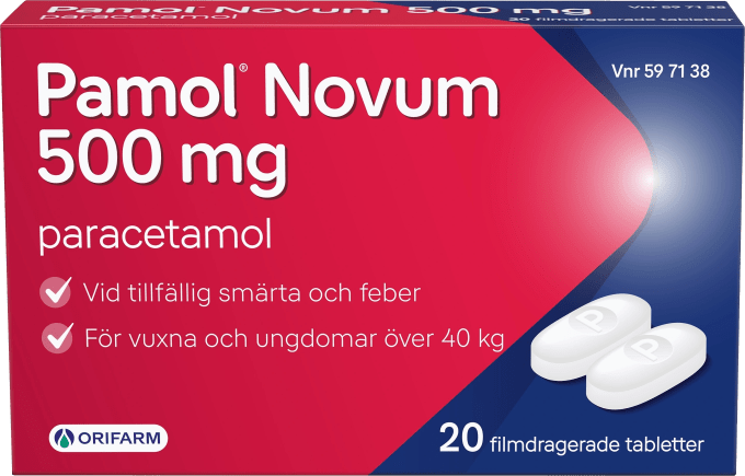 Pamol Novum  filmdragerad tablett 500 mg 20 st Pamol