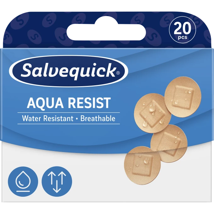 Salvequick Aqua Resist små runda plåster 20 st Salvequick