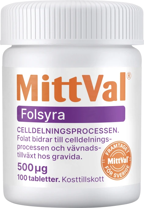 MittVal MittVal Folsyra 100 st MittVal