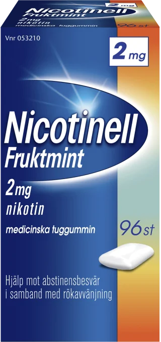 Nicotinell Fruktmint Medicinskt tuggummi 2mg 96 st Nicotinell