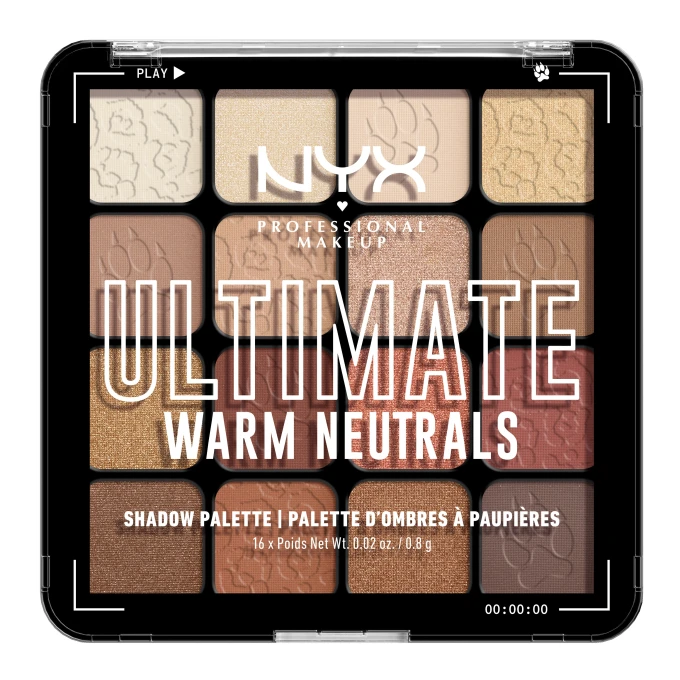 NYX Professional Makeup Ultimate Color Palette 16-Pan 16 x 0,8 g 05W Warm Neutrals NYX Professional Makeup
