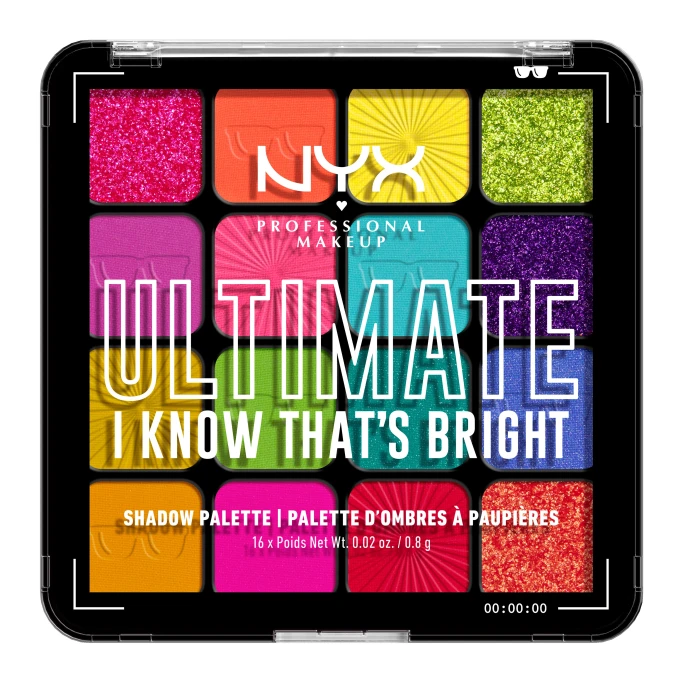 NYX Professional Makeup Ultimate Color Palette 16-Pan 16 x 0,8 g  04W I Know thats Bright NYX Professional Makeup