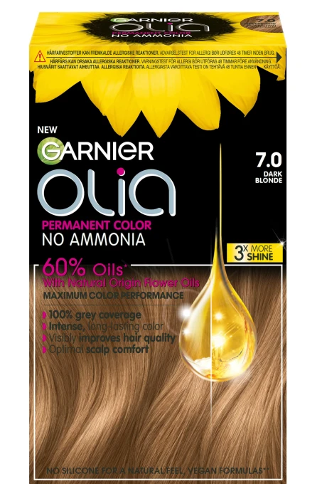 Garnier Olia Permant Hårfärg 1 pack 7.0 Dark Blonde. Visa bild 1 av 6