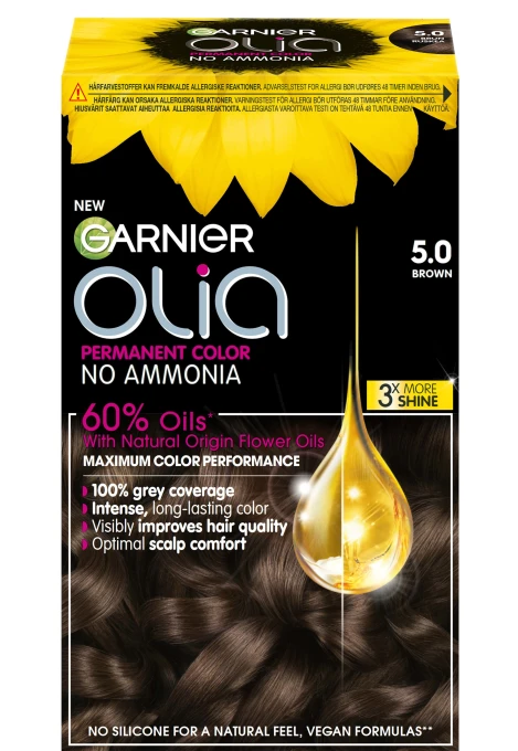 Garnier Olia Permant Hårfärg 1 pack 5.0 Brown. Visa bild 1 av 6