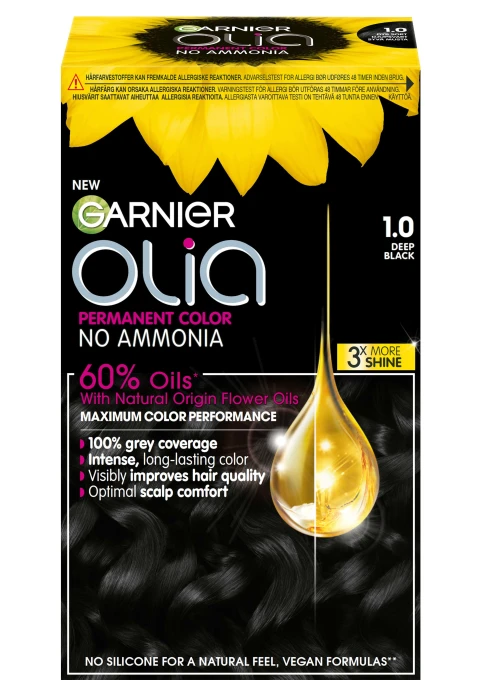Garnier Olia Permant Hårfärg 1 pack 1.0 Deep Black. Visa bild 1 av 6