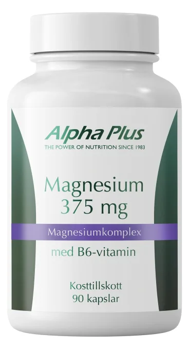 Alpha Plus Magnesium 375 mg 90 kapslar Alpha Plus