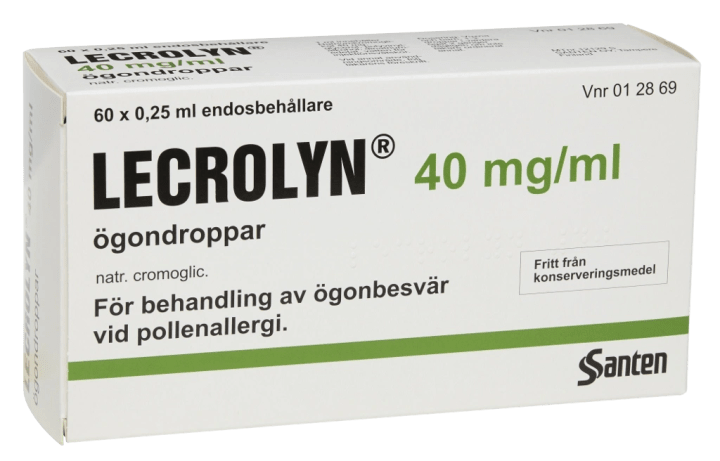 Lecrolyn ögondroppar i endosbehållare 40 mg/ml 60 st Lecrolyn