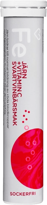 Hjärtats Järn + Vitamin C Brus Svartvinbär 20 st Hjärtats