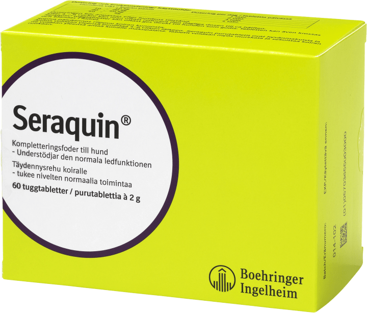 Seraquin tuggtablett för hund 2 g 60 st Seraquin