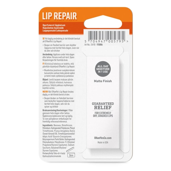 O'Keeffe's Lip Repair Oparfymerat Läppbalsam 4,2 g OKeeffes