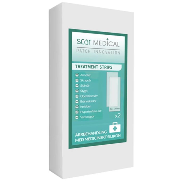 Swedish Solution Scar Medical Ärrplåster 2st Remsor 30x120mm Swedish Solution