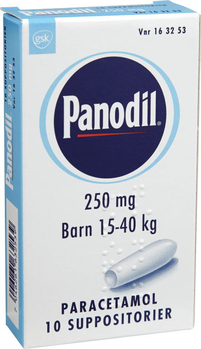 Panodil suppositorium 250 mg 10 st Panodil