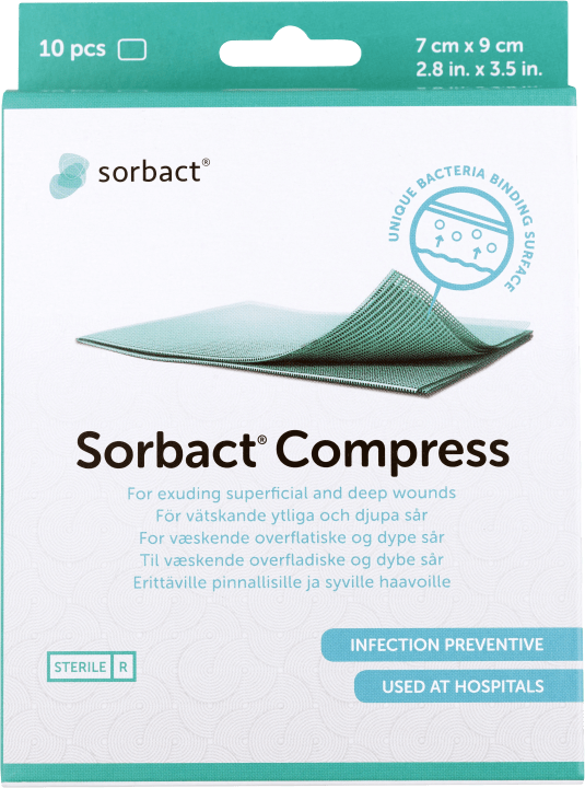 Sorbact Compress 7 cm x 9 cm 10 st Sorbact