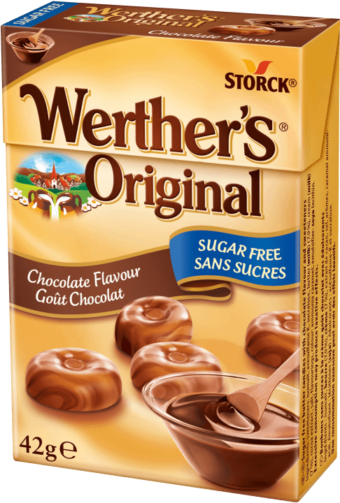 Werthers Original Choklad Sockerfri Tablettask 42 g Werther'S