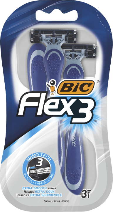 BIC Flex3 Rakhyvlar för Män 3-pack BIC
