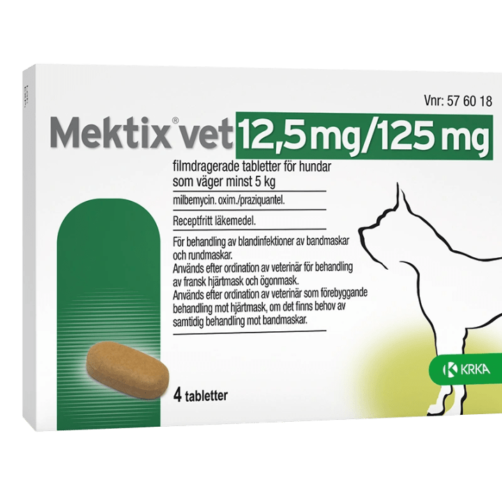 Mektix vet Filmdragerad tablett 12,5mg/125mg Blister, 4tabletter Mektix vet