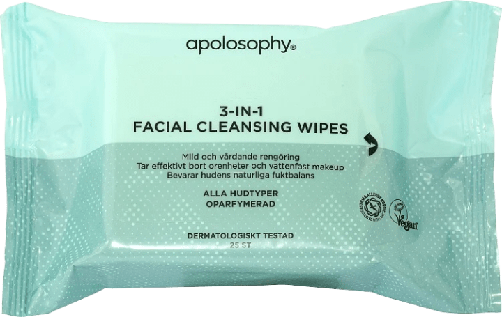 Apolosophy Face 3in1 Facial Cleansing Wipes 25 st Apolosophy