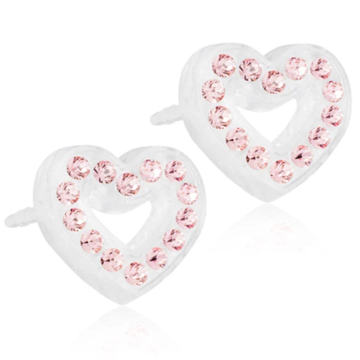 Blomdahl Örhängen Brilliance Heart Hollow Light Rose 10 mm Blomdahl