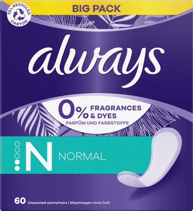 Always Dailies Normal Fresh & Protect Trosskydd 60 st Always