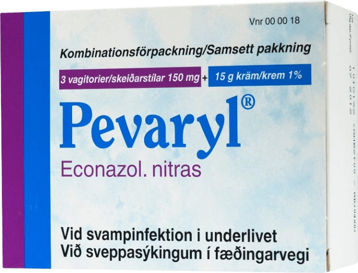 Pevaryl vagitorium och kräm 150 mg + 1% 1 st Pevaryl