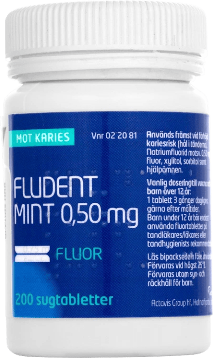 Fludent mint sugtablett 0,5 mg 200 st Fludent