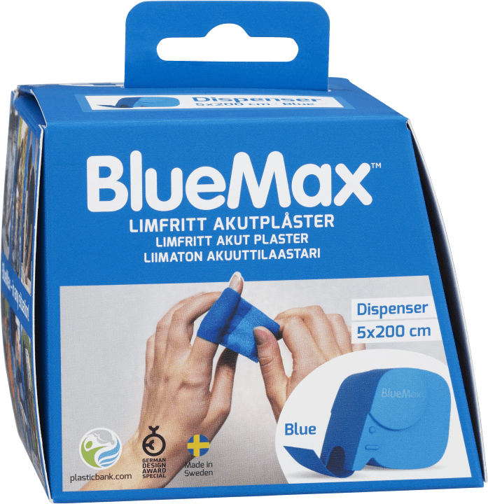 BlueMax-II Dispenser Limfritt Akutplåster 5cmx200cm 1st BlueMax