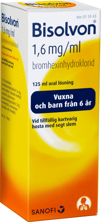 Bisolvon oral lösning 1,6 mg/ml 125 ml Bisolvon