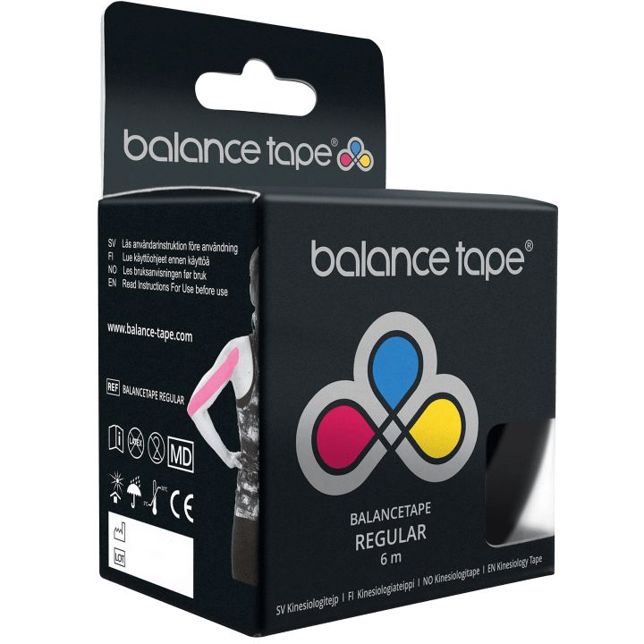 Hegu Kinesiologitejp Balance Tape Svart Rulle 5cm x 6m Hegu