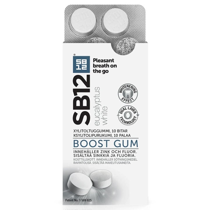 SB12 Boost Eucalyptus White tuggummi 10 st SB12