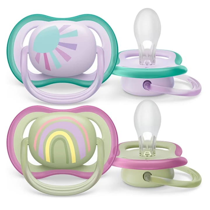 Philips Avent Ultra Air Napp 0-6 månader Ljusblå/grön/lila 2-pack Philips Avent