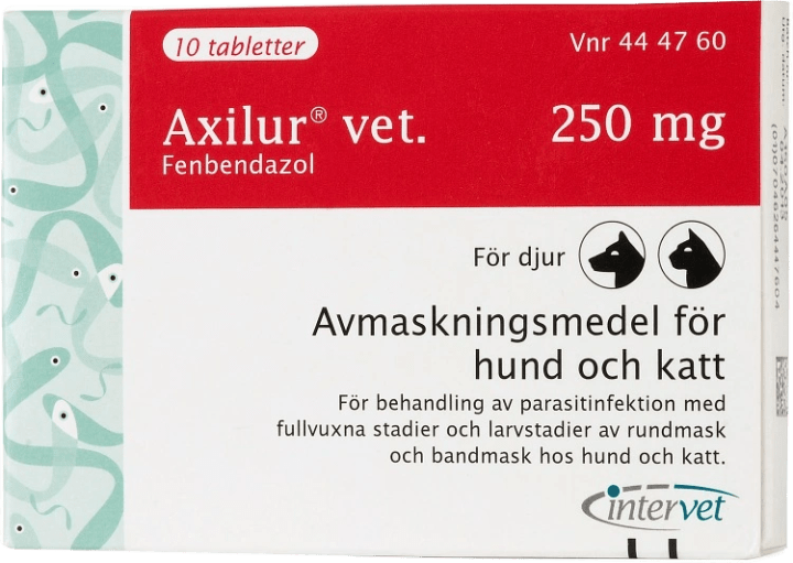 Axilur vet. tablett för hund och katt 250 mg 10 st Axilur