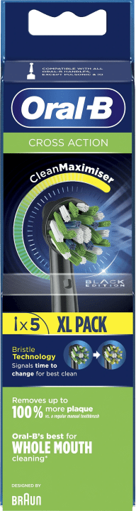 Oral-B Cross Action Black Borsthuvud 5 st Oral-B