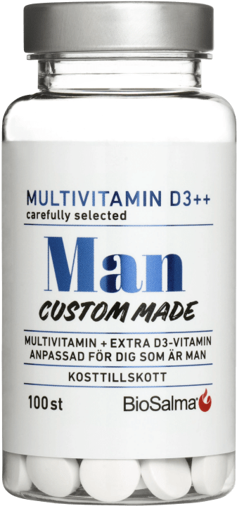 BioSalma Multivitamin Man D-vitamin++ 100 tabletter BioSalma