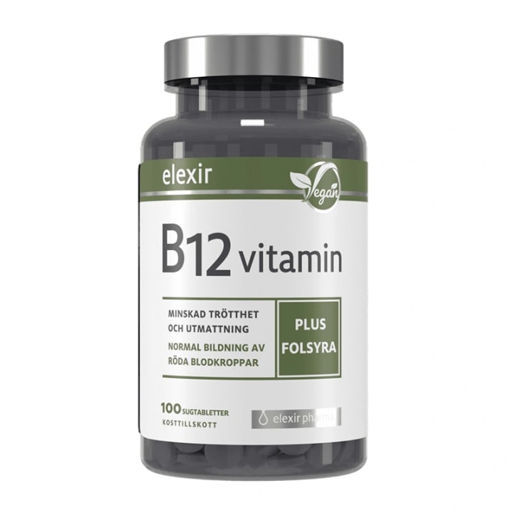 Elexir B-12 Vitamin Vegan 100 sugtabletter Elexir Pharma