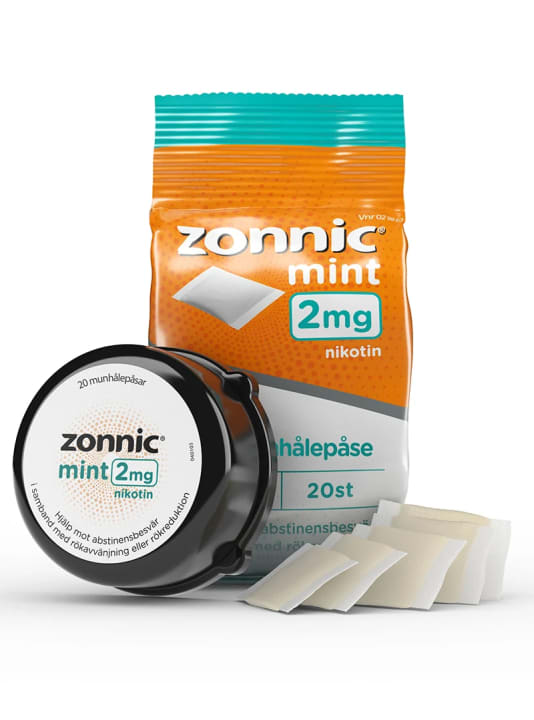 Zonnic Mint munhålepåse 2 mg 20 portionspåsar Zonnic