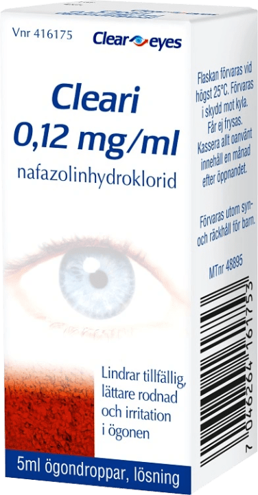 Cleari ögondroppar 0,12 mg/ml 5 ml Clear Eyes