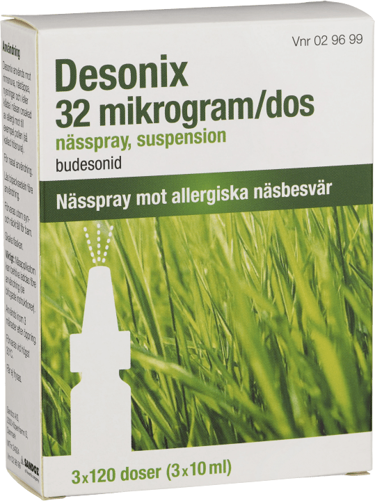 Desonix nässpray 32 µg/dos 3x120 doser Desonix