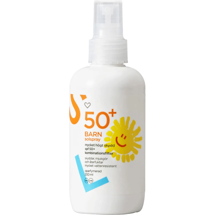 Hjärtats Solspray Barn SPF50+ Oparfymerad 200 ml Hjärtats
