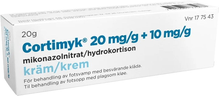 Cortimyk kräm 20 mg/g + 10mg/g 20 g Cortimyk