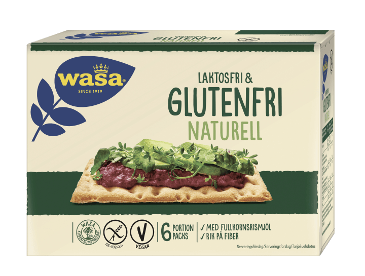 Gluten och laktosfritt Knäckebröd naturell 240gram 