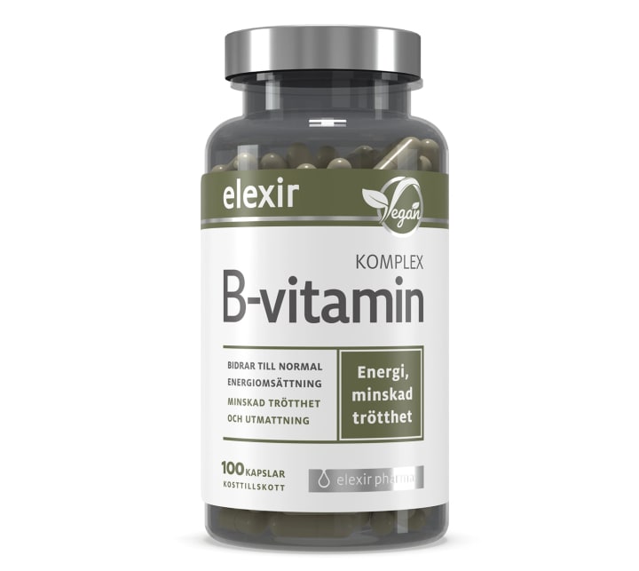 Elexir B-vitamin Komplex 100 kapslar Elexir Pharma