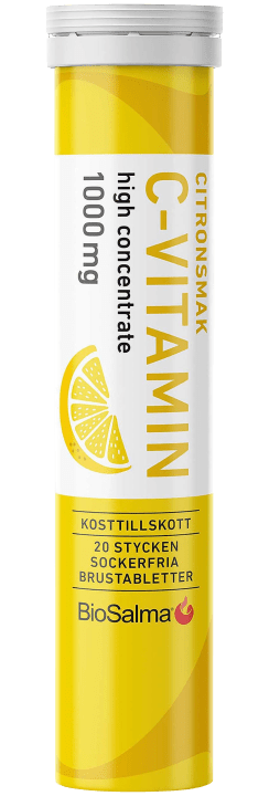 BioSalma C-vitamin 1000 mg Citron 20 brustabletter BioSalma