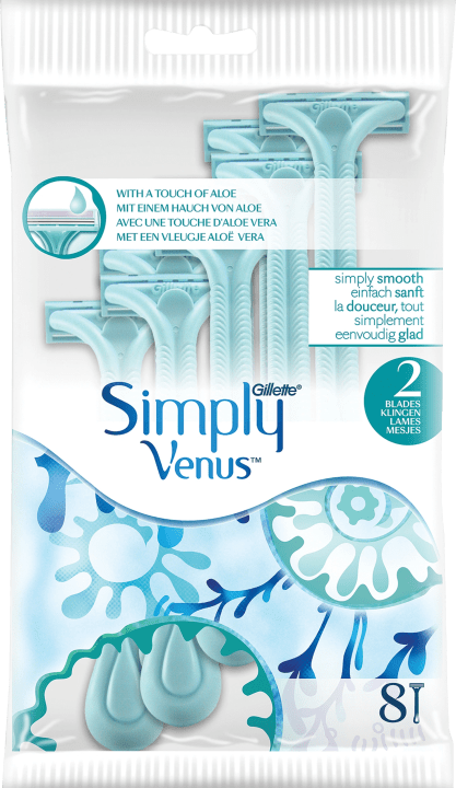 Gillette Simply Venus 2 Engångshyvel för kvinnor 8-pack Venus