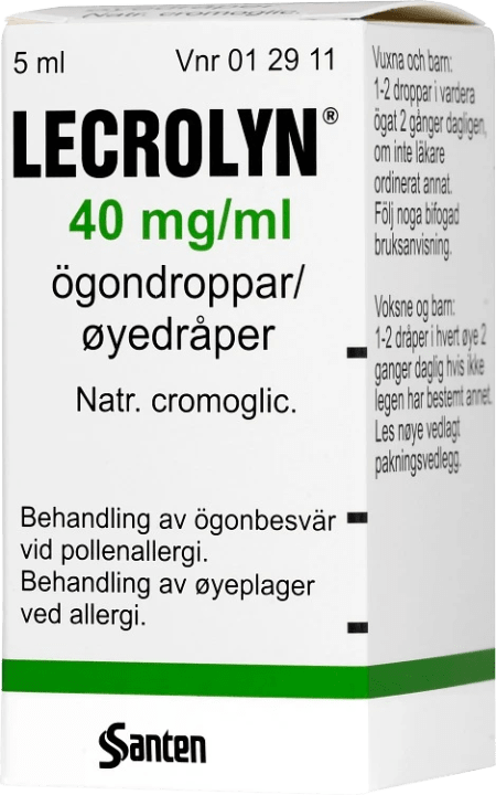 Lecrolyn ögondroppar 40 mg/ml 5 ml Lecrolyn