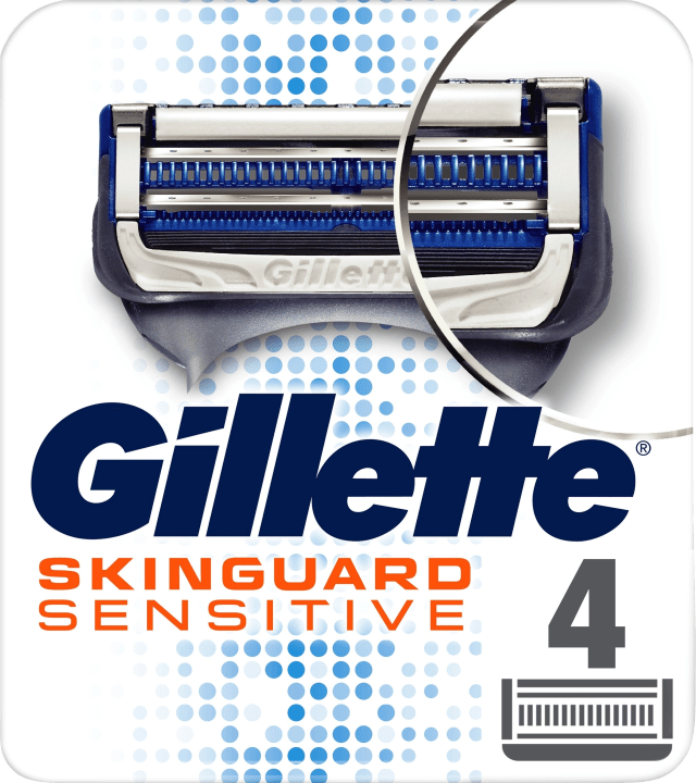 Gillette Skinguard Sensitive Rakblad för män 4 st Gillette