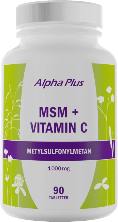 Alpha Plus MSM + Vitamin C 90 tabletter Alpha Plus