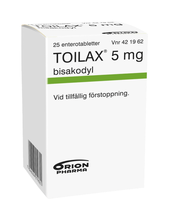 Toilax enterotablett 5 mg 25 st Toilax